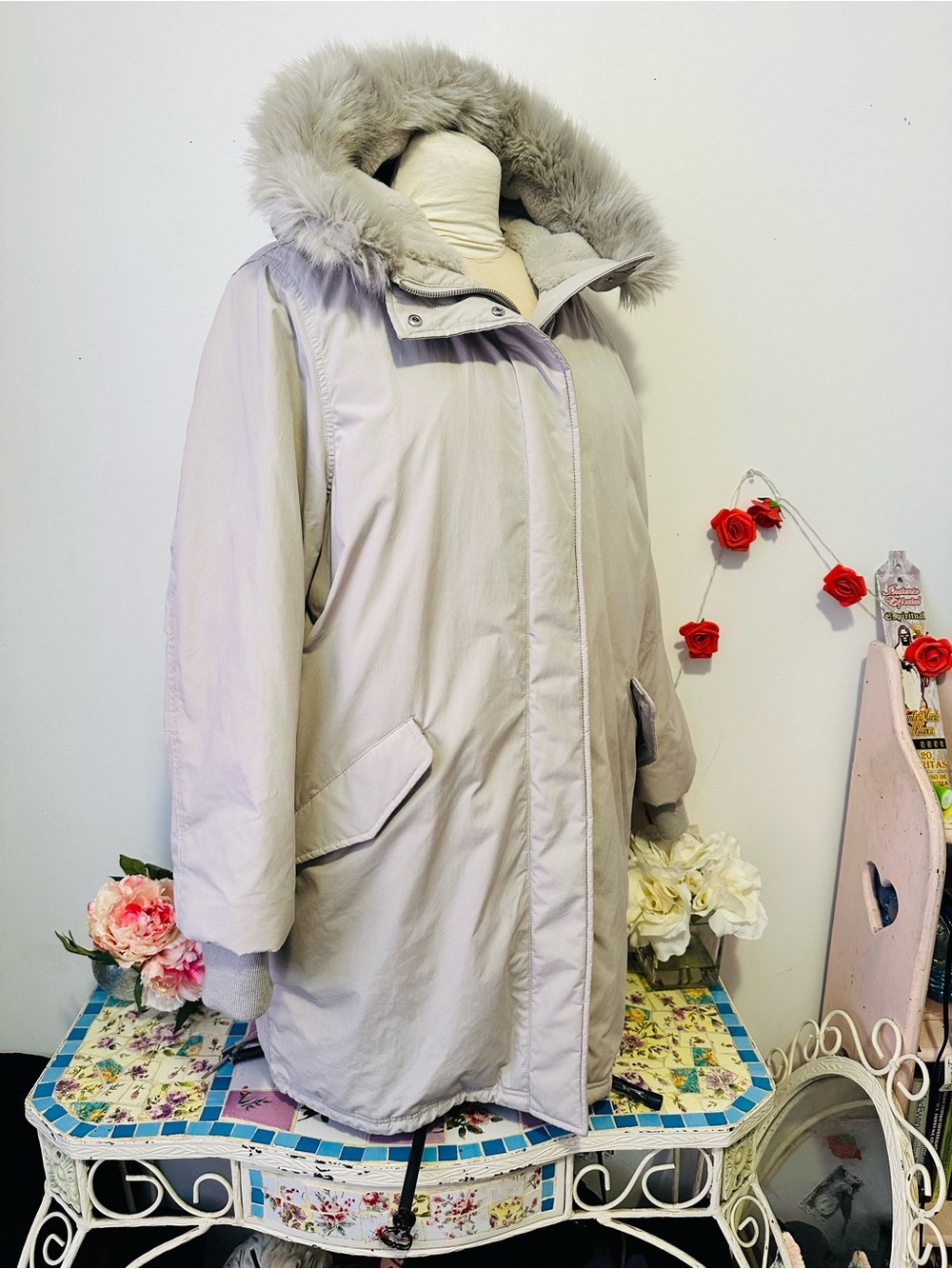 Wilfred Aritzia Mont Down Filled Winter Insulated Blanc Parka Jacket Comet L - Picture 13 of 16